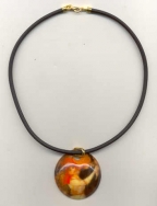 Renoir's "La Danse a Bougival" Pendant with Cord Necklace